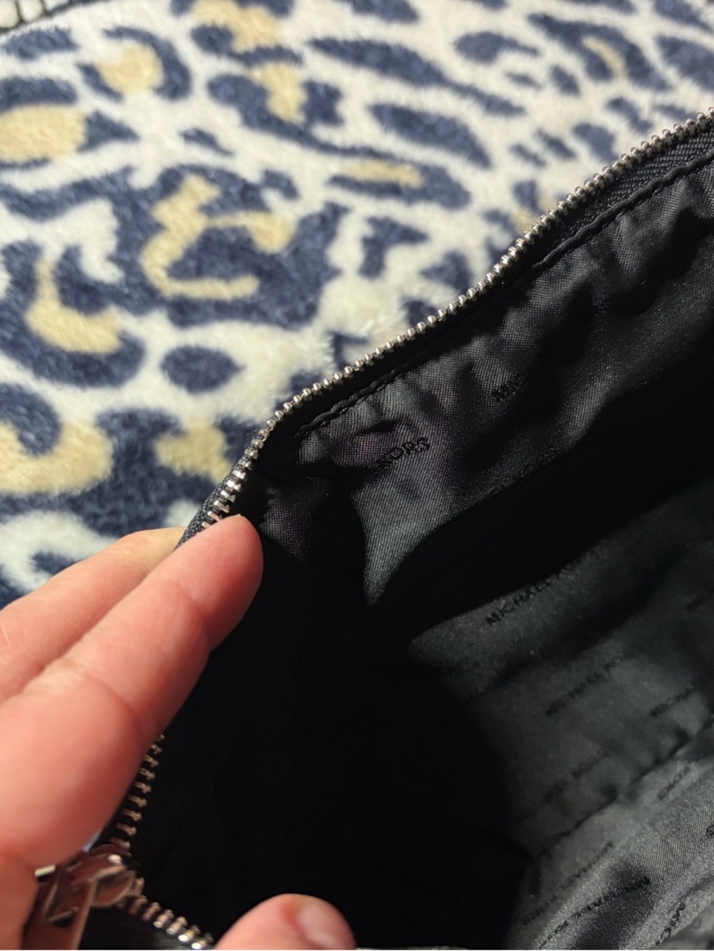 Michael Kors Black Saffiano Zip Pouch Clutch - Picture 3 of 4